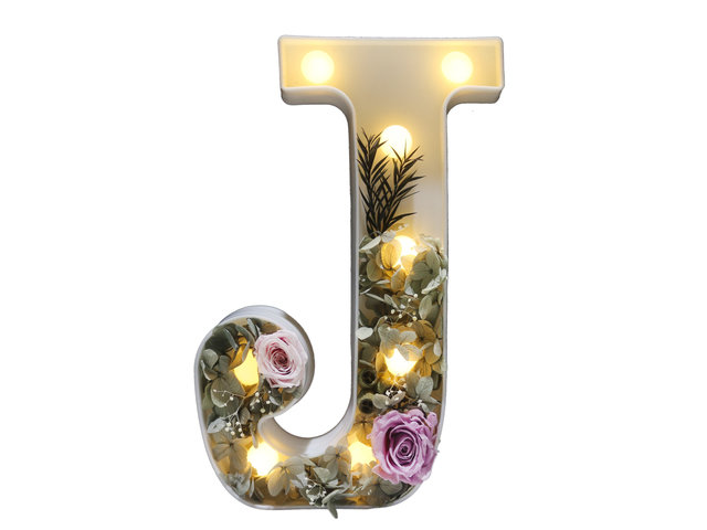 Preserved Forever Flower - Preserved Flower Alphabet Letter Floral Number Light ($650/Any 3pcs) - PT0513A3 Photo