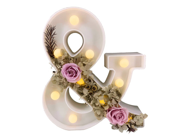 Preserved Forever Flower - Preserved Flower Alphabet Letter Floral Number Light ($650/Any 3pcs) - PT0513A3 Photo