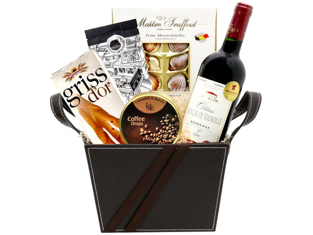 Wine n Food Hamper - Fancy Wine Coffee Food Gift Hamper FH23 - L76600153 Photo