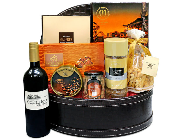 Wine n Food Hamper - Premium Business Wine And Chocolate Gift Hamper FH64 - L36670203 Photo